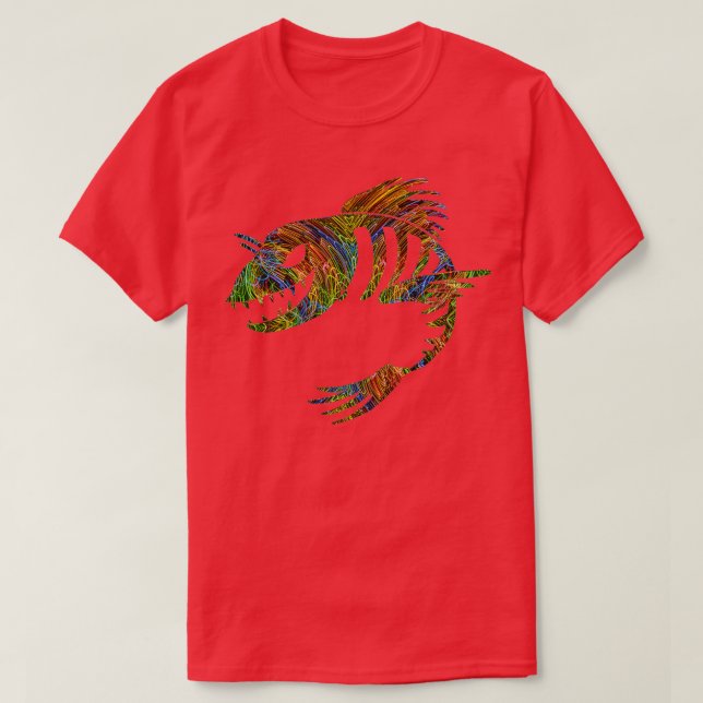 Skelettfisch T-Shirt (Design vorne)