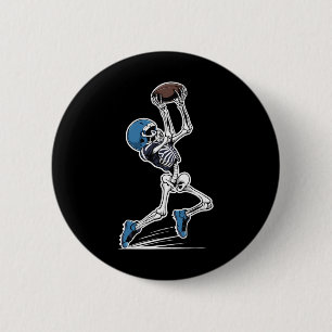 Skelettfußball Halloween Men Boys Women Football Button