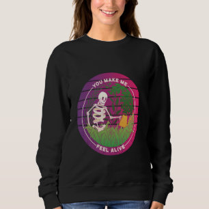 Skelettgärtnern Humoraler Wasserplan für Skelette Sweatshirt