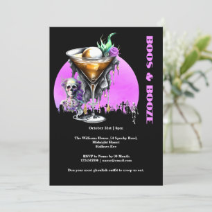 Skelettgraveyskull-Cocktail Vollmond Horror Einladung