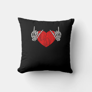Skeletthand Herz und Rolle, ValentinenkHalloween Kissen