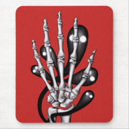 Skeletthand mit Geistern Mousepad