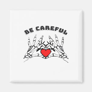 Skeletthand mit Herz-Klassik Magnet