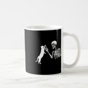 Skeletthand Playing Cat Funny Halloween Kostüm Kaffeetasse