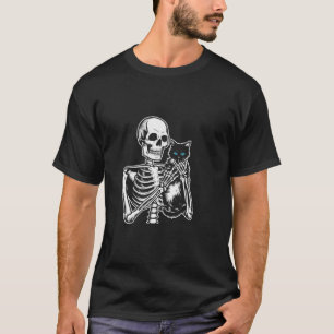 Skeletthand Playing Cat Funny Halloween Kostüm T-Shirt