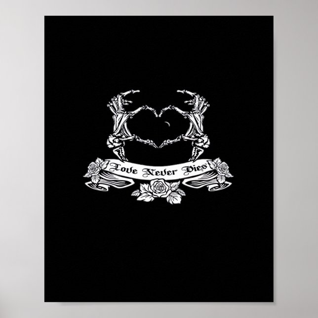 Skeletthanddesign Poster (Vorne)