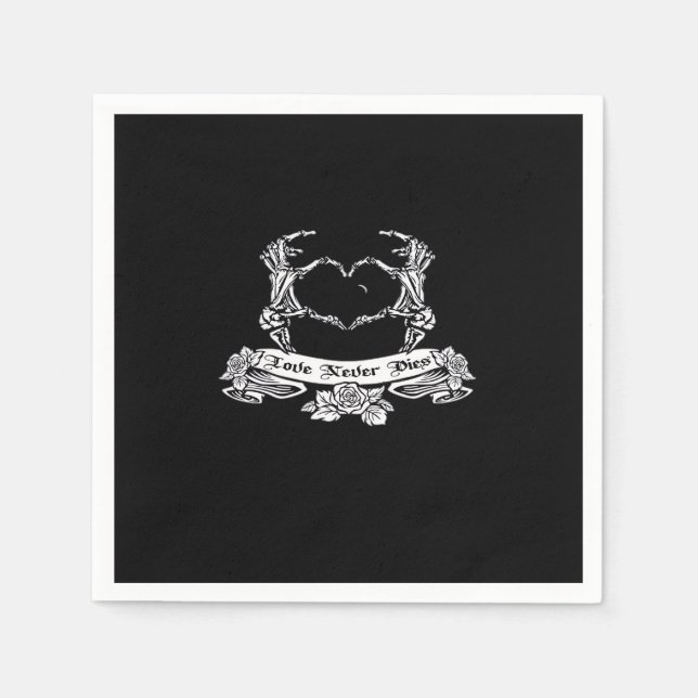 Skeletthanddesign Serviette (Vorderseite)