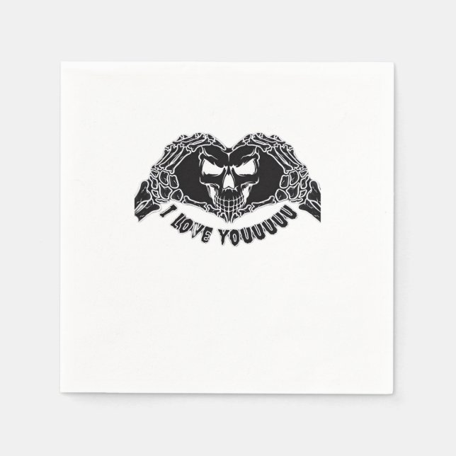 Skeletthandschuh, Halloween-Design für Backgro Serviette (Vorderseite)