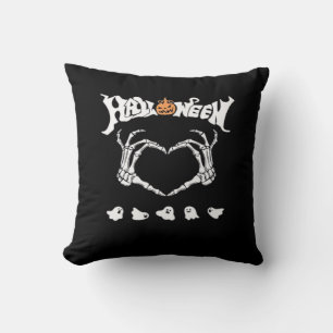 Skeletthandschuh mit Halloween-Design Kissen