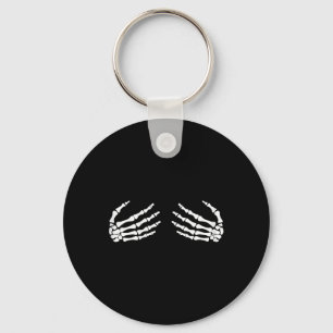 Skeletthandschuhe auf Brustkorb - Hexengeschenk Schlüsselanhänger