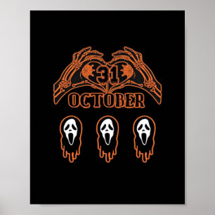 Skeletthandschuhe für klassisches Halloween Poster
