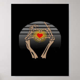 Skeletthandschuhe machen ein Herz Classic Poster