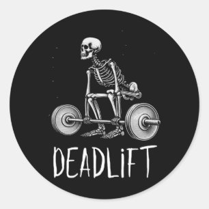 Skeletthebelhockballen, Halloween-Weichtrafting Runder Aufkleber
