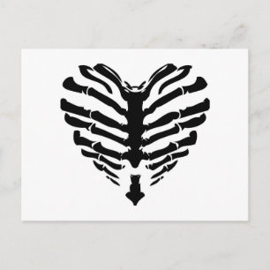 Skelettherz Postkarte