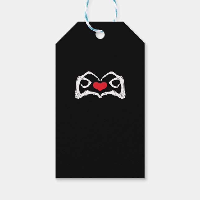 Skelettherz und Hände Funny Geschenkanhänger (Vorderseite)
