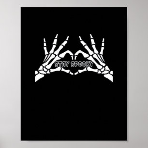 Skelettherz und Handschuhe Klassisches Design Poster