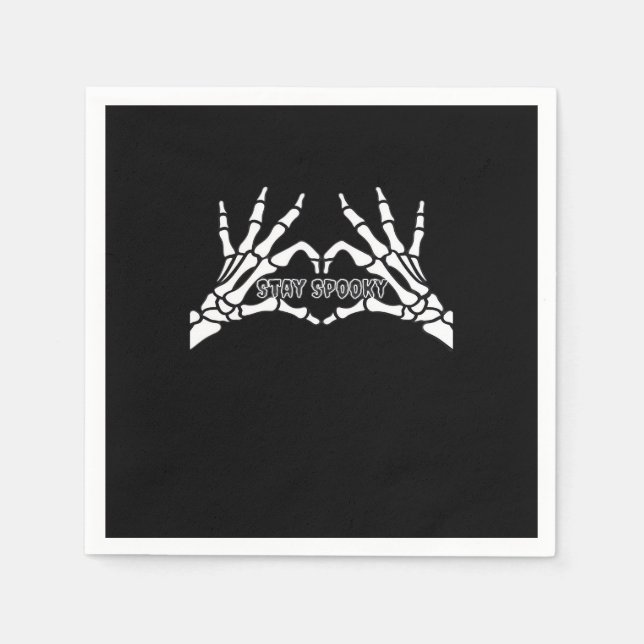 Skelettherz und Handschuhe Klassisches Design Serviette (Vorderseite)