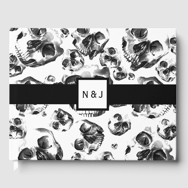 Skelettholz-Hochzeit Gästebuch (Vorderseite)