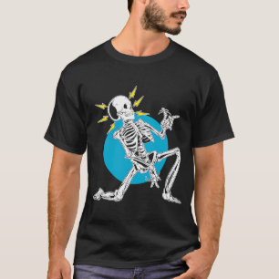 Skeletthupf, der auf seiner Gitarre den Acoustic R T-Shirt