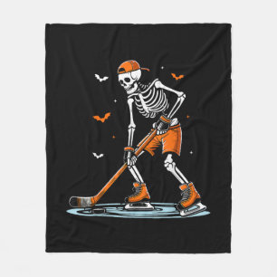Skeletti Eishockey Halloween Boys Funny Halloween Fleecedecke