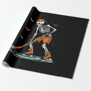 Skeletti Eishockey Halloween Boys Funny Halloween Geschenkpapier