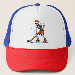 Skeletti Eishockey Halloween Boys Funny Halloween Truckerkappe