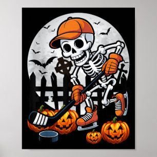 Skeletti Eishockey Halloween Kostüm Männer Jungen  Poster