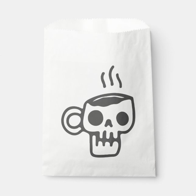 Skelettkaffee halloween Tasse Geschenktütchen (Vorderseite)