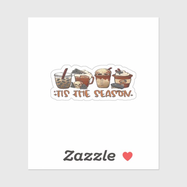 Skelettkaffee Kaffee Kaffee Lover Aufkleber (Blatt)