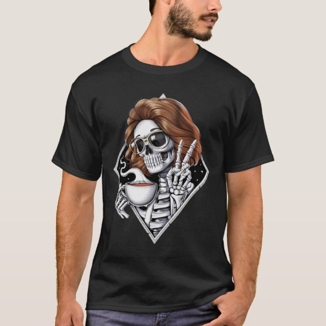 Skelettkaffee T-Shirt (Vorderseite)