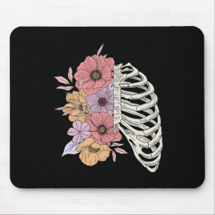 Skelettkäfig Blume Leicht Halloween Kostüm Mousepad