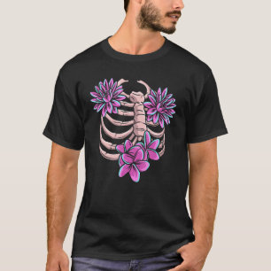 Skelettkäfig Floral X Ray Halloween Kostüm G T-Shirt