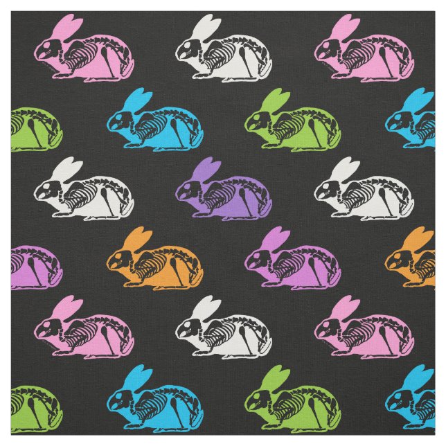 Skelettkaninchen Muster Stoff (Muster)
