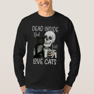 Skelettkatze im Inneren, aber noch Liebe T-Shirt