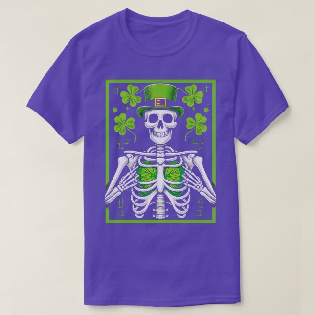 Skelettklee St. Patricks Day T-Shirt (Design vorne)