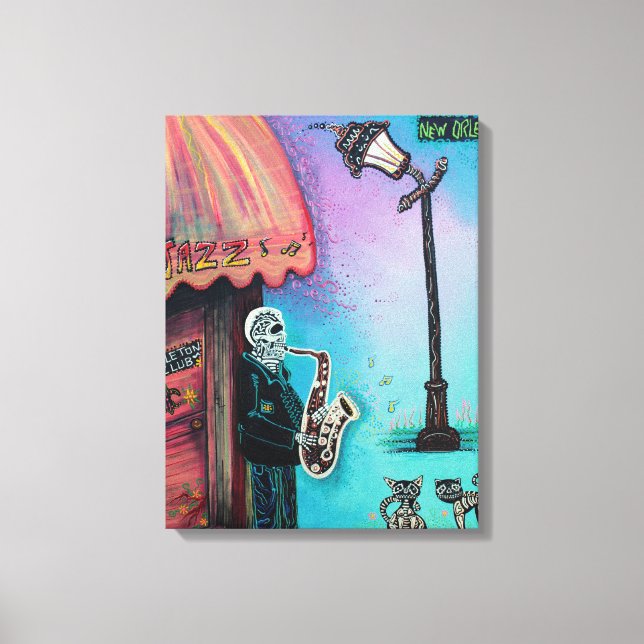 Skelettklub Wrapped Canvas Print Leinwanddruck (Vorderseite)