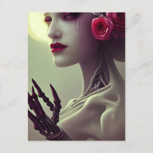 Skelettknochen Frau Postkarte