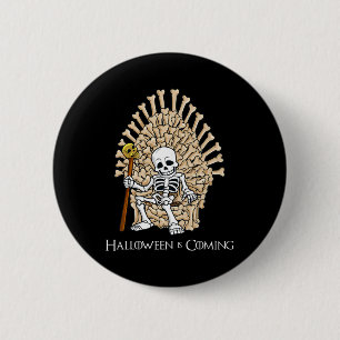 Skelettknochen Throne Fun Halloween Boys Girls Kin Button