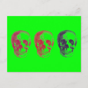 Skelettköpfe Postkarte