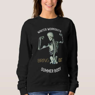Skelettkostüm ein Wintergymnastiktraining für Somm Sweatshirt