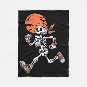 Skelettlauf Funny Halloween Kostüme Männer Frauen Fleecedecke