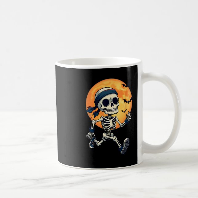 Skelettlauf Funny Halloween Kostüme Männer Frauen Kaffeetasse (Rechts)