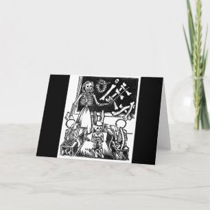 Skelettlehrer und Schüler "Tag der Toten" Karte