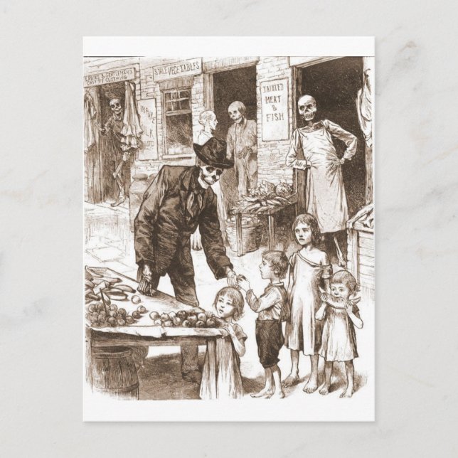 Skelettmarkt Postkarte (Vorderseite)