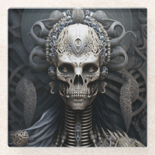 Skelettmonster Skeleton Horror Glass Untersetzer