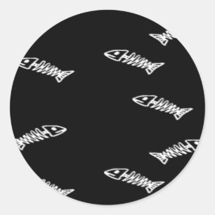 Skelettmuster Runder Aufkleber