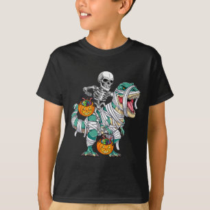 Skeletto Riding Dinosaur T Rex Spaß Kinder Jungen  T-Shirt