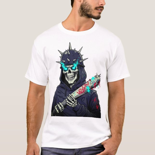 Skeletton Baseball Bat Art - Sportsender Sport Pri T-Shirt (Vorderseite)
