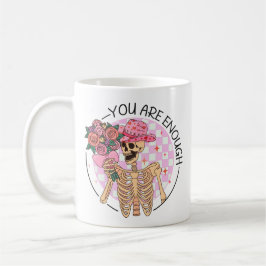 Skeletton-Blume Sie sind genug Valentine Retro Kaffeetasse