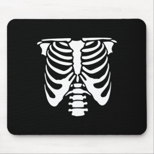Skeletton Brustkorbknochen Halloween Röntgen Mousepad